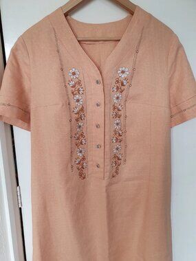 Retro L XL fabric collar shirt - Leono - Eno convertible dress shirt